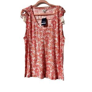 Lucky Brand Sleeveless Peasant Top Women’s Size M blouse Shoulder Tassels NWT